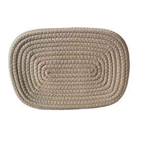 Giỏ Dây Nhỏ Để Tổ Chức Giỏ Lưu Trữ Dây Đay Với Tay Cầm Bằng Da - Product Image 3