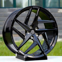 Jantes forgées sur mesure 16 17 18 19 20 21 22 pouces noires à 5 branches fendues 5x112 5x114.3 5x120 5x127 5x130 pour BMW Audi Mercedes