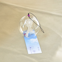 Vigreat Creative Glass Wind Chime Pendentif Cloches à main pour la décoration de la maison pour les occasions de Pâques et de baptême