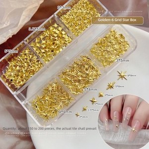 Décorations d'ongles 3D en gelée explosive, bijoux d'ongles en alliage à motif étoile, vente en gros d'usine, personnalisation, breloques - Product Image 2