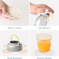 Sous-verres en silicone épaissi pour boissons et tasses