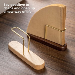 Hand-drip Coffee V-shaped Fan-shaped Filter Paper <strong>Solid</strong> Wood Standing Sustainable Storage <strong>Rack</strong> for Drinkware Universal Handmade - Product Image 4