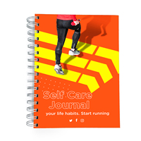 Livre de soins personnels imprimé sur mesure a5 Journal de soins personnels de luxe à couverture rigide en gros