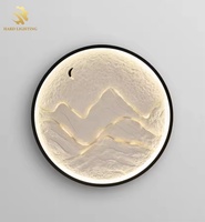 Appliques murales modernes style Lune Blanche, LED décoratives attrayantes pour intérieur, corps en plâtre, installation en saillie