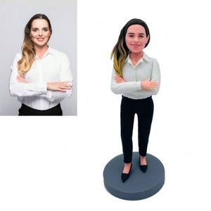 Figurine Bobblehead Personnalisée Unique, Mini-Moi, Figurine d'Action pour Cadeaux sur le Thème Mariage, Anniversaire, Remise de Diplôme, Bureau, Sports - Product Image 1