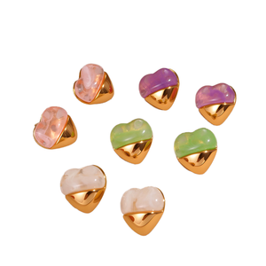 Pendientes <span class=keywords><strong>de</strong></span> Acero Inoxidable con Baño <span class=keywords><strong>de</strong></span> Oro <span class=keywords><strong>de</strong></span> 18K, Diseño Geométrico <span class=keywords><strong>de</strong></span> Lágrima Colorida, Patrón <span class=keywords><strong>de</strong></span> Mariposa, Perla, Joyería <span class=keywords><strong>de</strong></span> Moda para Mujer - Product Image 1