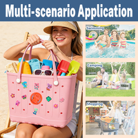 Sac de plage grande capacité en EVA 2026, fourre-tout imperméable pour femme, sac à main de voyage, de shopping ou de piscine, motif géométrique, deux poignées