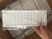 Évents d'air en plastique blanc, fixe, à, housse