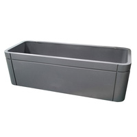 Jardinières rectangulaires en métal durable, anti-corrosion, avec revêtement en poudre, design simple, pour l'extérieur/l'intérieur, écologiques