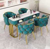 Tables à ongles modernes simples et doubles pour salons, mobilier de manucure blanc épuré pour centres commerciaux et ateliers, modèle Successor