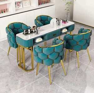 Mesas de Manicura Modernas Individuales y Dobles para Salones, Muebles de Manicura Blancos Simples para Uso en Centros Comerciales y Talleres, Modelo Sucesor - Product Image 3