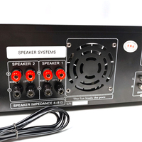 Speaker Pasif 8 inci 200W*2+200W, 2 Mikrofon, dan Remote Control, Sistem Karaoke Amplifier HiFi Metal untuk Rumah