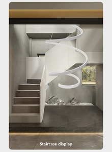 Lustres décoratifs, lampes suspendues, luminaires de <span class=keywords><strong>plafond</strong></span>, lampes LED en spirale, décoration intérieure, lustre de luxe pour appartement, escalier - Product Image 2