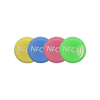 Étiquette NFC personnalisée avec logo imprimé, NFC 213/215/216, étiquette NFC en forme de pièce de monnaie, anti-métal, autocollant RFID en époxy, mini étiquette NFC en PVC pour paiement par contact sur téléphone