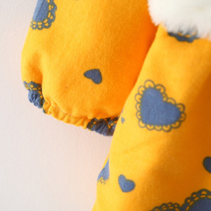 Ropa de Invierno para Niños, Vestidos Coreanos Bonitos para Bebés, Vestido con Estampado de Corazones para Niñas con Chaleco de China - Product Image 3