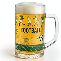 Haute qualité grand géant 1 litre 1.5 litre 0.5L verre bière hommes verres à bière avec poignée Sublimation tasses tasses