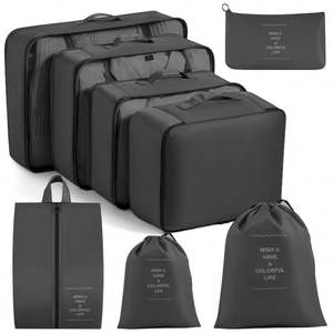 6 PCS Travel <b>Storage</b> Bag Set for Clothes Tidy Organizer <b>Suitcase</b> Pouch Travel Organizer Bag Case Shoes Packing Cube Bag - Product Image 3