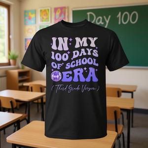 Camiseta Groovy 100 Días de Escuela, Versión Tercer Grado, para Uso Promocional - Product Image 3