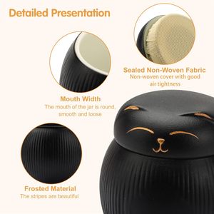 Urna de Cerámica para Cenizas de Gato con Tapa Segura, Caja Conmemorativa, Urnas Funerarias, Recuerdo de Cremación para Gatos, Servicio de Nombre Personalizado Disponible - Product Image 5