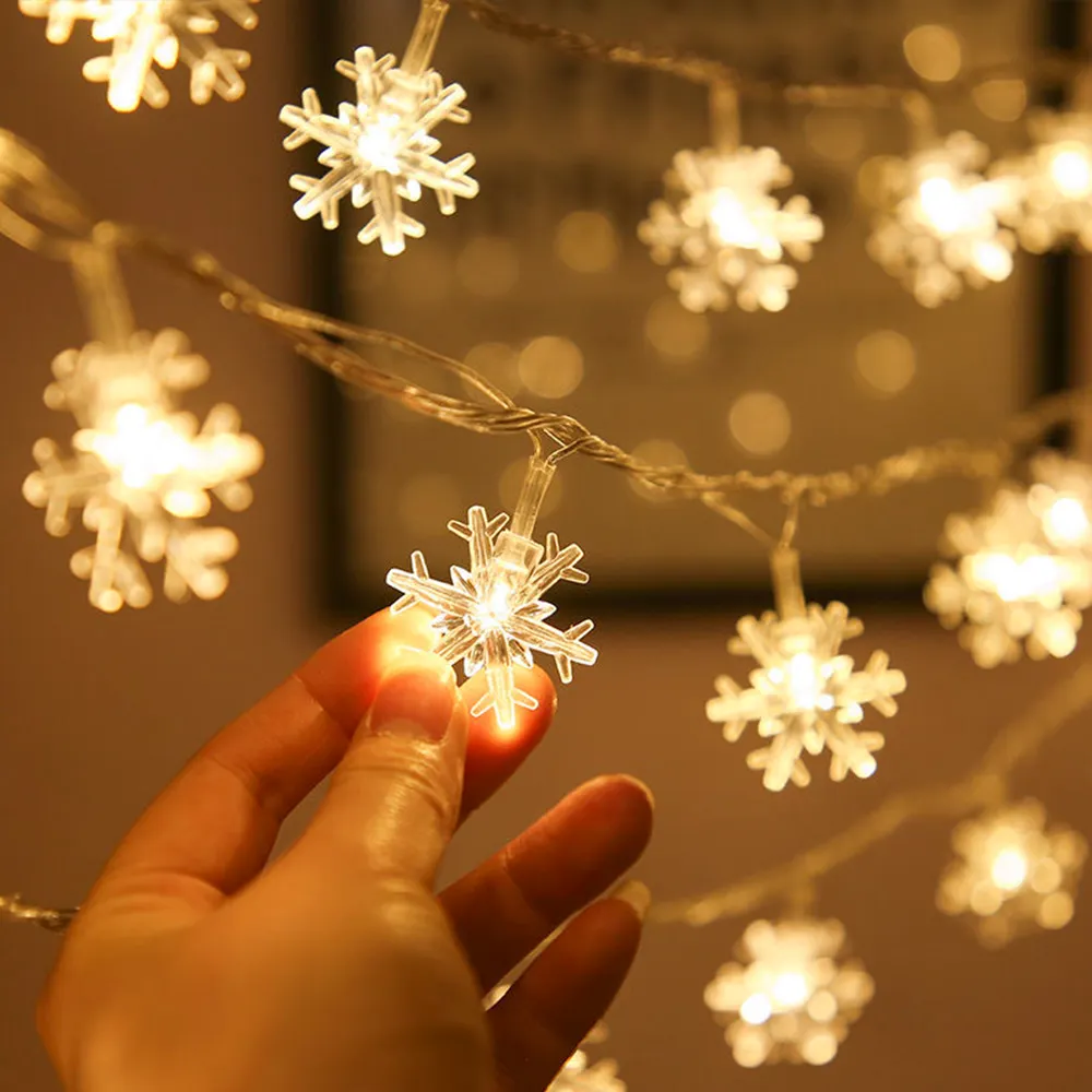 20LEDS String Lights Snowflake Star Rose 3M LED Fairy Garland Light Battery operated Christmas Home Party Holiday Lights