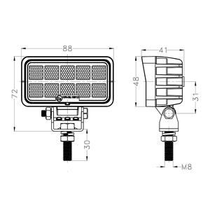 12V 24V mát trắng <span class=keywords><strong>10W</strong></span> 900lm 3inch 4inch IP67 không thấm nước vuông nhỏ lũ ánh sáng <span class=keywords><strong>LED</strong></span> làm việc cho nhiệm vụ nặng nề xây dựng - Product Image 4