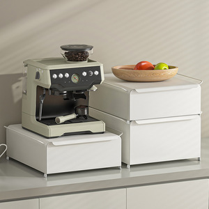 Scaffale portaoggetti in metallo giapponese per macchina da caffè, porta tazze estraibile impilabile da tavolo, mobiletto da bancone bar - Product Image 3