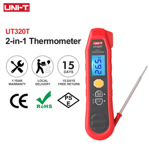 Termómetro Infrarrojo 2 en 1 UNI-T UT320T, Termómetro Digital, Medidor de Temperatura, Sonda de Medición -40°C ℃ ~300 ℃   L54 - Product Image 4