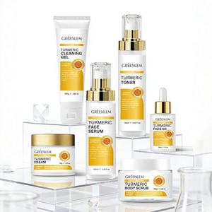 Kit de Soins Végétaliens Éclaircissants au Curcuma avec Niacinamide et Vitamine E – Nettoyant Pores et Anti-Acné pour Teint Irrégulier et Marque Privée - Product Image 1