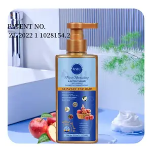Vendas quentes anti caspa produtos para o cabelo tratamento com patente e limpeza profunda controle do óleo purificante anti-caspa shampoo 300ml