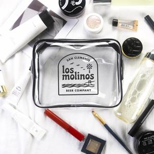 Sac de toilette transparent personnalisé, sacs de toilette imperméables, sacs de maquillage en PVC, étui organisateur avec fermeture éclair pour les voyages et la salle de bain - Product Image 4