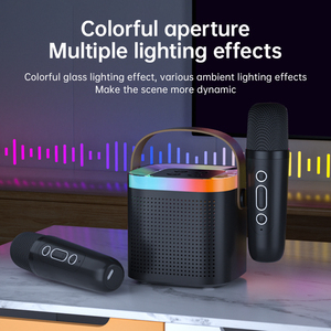 <span class=keywords><strong>K8</strong></span> <span class=keywords><strong>Bluetooth</strong></span> Karaoke Máy Loa Di Động Với 2 Không Dây Micphones Trẻ Em Quà Tặng Không Dây Mini Loa Món Quà Giáng Sinh - Product Image 2
