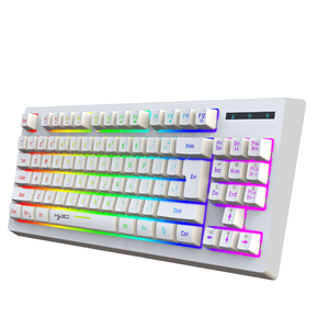 Hxsj L100 87-Key 2.4G USB Không Dây RGB Có Thể Sạc Lại Bàn Phím Phong Cách Văn Phòng Trò Chơi Giao Diện 1800MA Truyền Cho Pcs Mới - Product Image 1