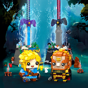 ฟิกเกอร์เกมยอดนิยม 3 แบบ ดีไซน์สุดฮิต Zelda อนิเมะ ฟิกเกอร์ดาบดำ ชุดตัวต่อ DIY - Product Image 1
