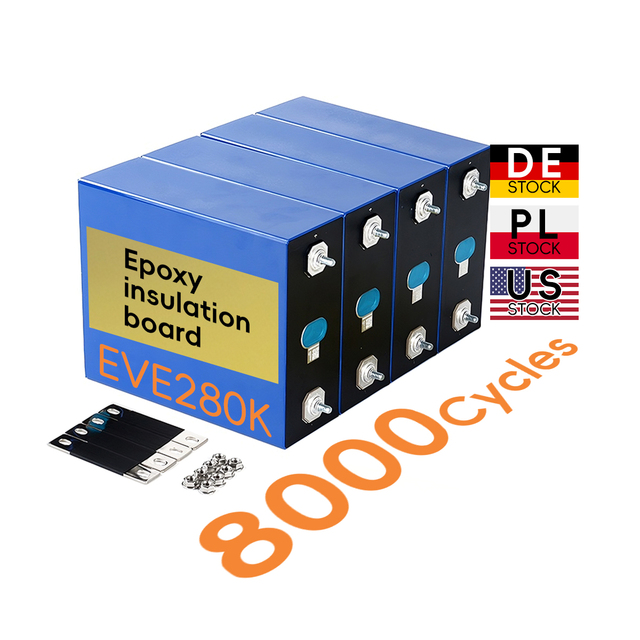 EVE280K V3 Lithium Ion Rechargeable Battery 3.2V 280Ah Lithium Ion Phosphate Battery Lifepo4 Cell for Power Energy
