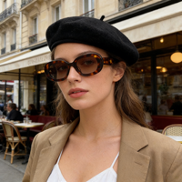 Lunettes de soleil surdimensionnées en acétate pour femmes, verres dégradés, protection UV400, monture ovale rétro, mode, logo personnalisé, OEM, vente en gros de lunettes