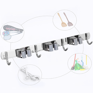 Acciaio inossidabile nordico 304 gancio appeso mop e scopa portautensili organizzatore - Product Image 3