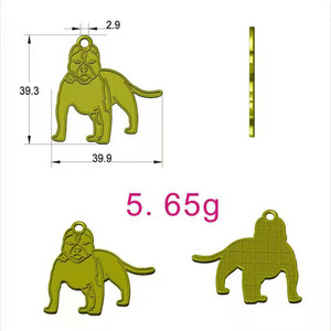 Porte-clés en métal en forme de chien de compagnie, nouveau modèle de dessin animé, Basset, Boston Terrier, <span class=keywords><strong>Bull</strong></span> Bully, Changzhi - Product Image 3