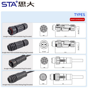 Sta E10 ren B mã không thấm nướ<span class=keywords><strong>c</strong></span> IP67 IP68 Nam Nữ phí<span class=keywords><strong>a</strong></span> trướ<span class=keywords><strong>c</strong></span> trở lại gắn kết ổ <span class=keywords><strong>c</strong></span>ắm Hàn <span class=keywords><strong>PCB</strong></span> vít Bảng điều chỉnh gắn kết kết nối - Product Image 5