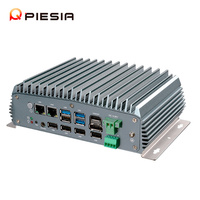 Mini Computadora Industrial Integrada Piesia Celeron J6412, Carcasa Mini PC Sin Ventilador X86 con Doble LAN, 6 COM DB9, 2*DDR4, SSD/WIFI/4G/5G, 1HD/DP
