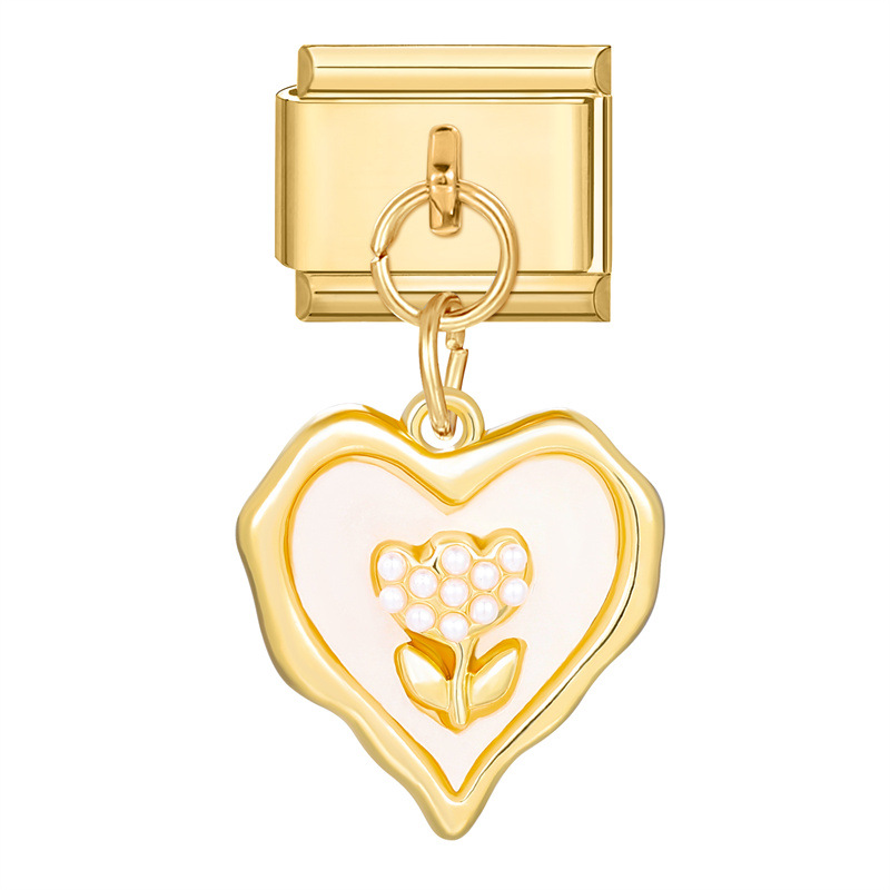YWXH-51-Pendentif fond doré amour 3