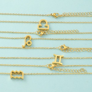In acciaio inox placcato oro catena a maglie alla moda gioielli girocollo collana con zircone per uomo e donna abiti da festa - Product Image 2