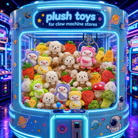 Jouets en peluche en gros pour machines à griffes, animaux en peluche miniatures assortis pour cadeaux de carnaval et distributeurs automatiques