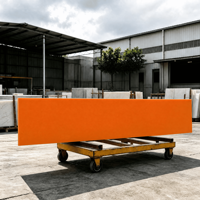 Plaque de surface solide en acrylique orange mandarine vif de 12 mm, vente en gros pour comptoirs de cuisine et de salle de bain