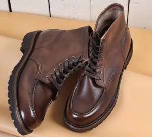 أحذية جلدية عالية الجودة تصميم إيطالي, أحذية جلدية كلاسيكية للرجال باللون البني - Product Image 3