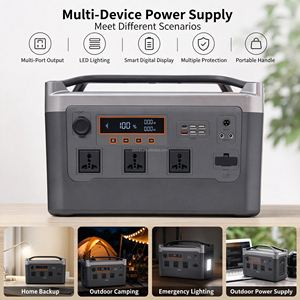 เครื่องกำเนิดไฟฟ้าพลังงานแสงอาทิตย์แบบพกพา LiFePO4 ขนาด 600W 800W 1200W 1500W สำหรับใช้ในบ้านและกิจกรรมกลางแจ้ง เช่น การตั้งแคมป์ - Product Image 3