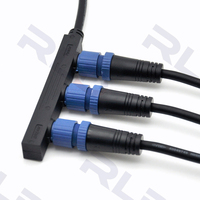 Câble de connexion d'alimentation M12 2P avec contact en cuivre, boîtier en nylon, étanche IP68, adaptateur mâle-femelle, prise aviation 10A
