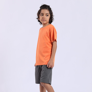 Moda <span class=keywords><strong>naranja</strong></span> seca rápido Fitness ropa deportiva Atlético ropa niños <span class=keywords><strong>camiseta</strong></span> - Product Image 3