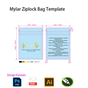 Tas penghalang hitam ukuran kustom Ziplock <span class=keywords><strong>Mylar</strong></span> Glossy dengan depan bening - Product Image 5