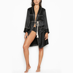 Female Sexy Set home Pajamas SUMMER-clothing silk satin 3 piece suspenders short Set short Top vest and short men - Product Image 1