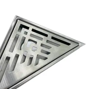 High-quality Stainless Steel Triangle Corner Floor Drain Customized Rectangular Floor Drain Square Floor Drain